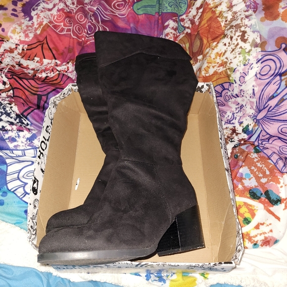 Brash Shoes Faux Suede Over The Knee Boots Poshmark